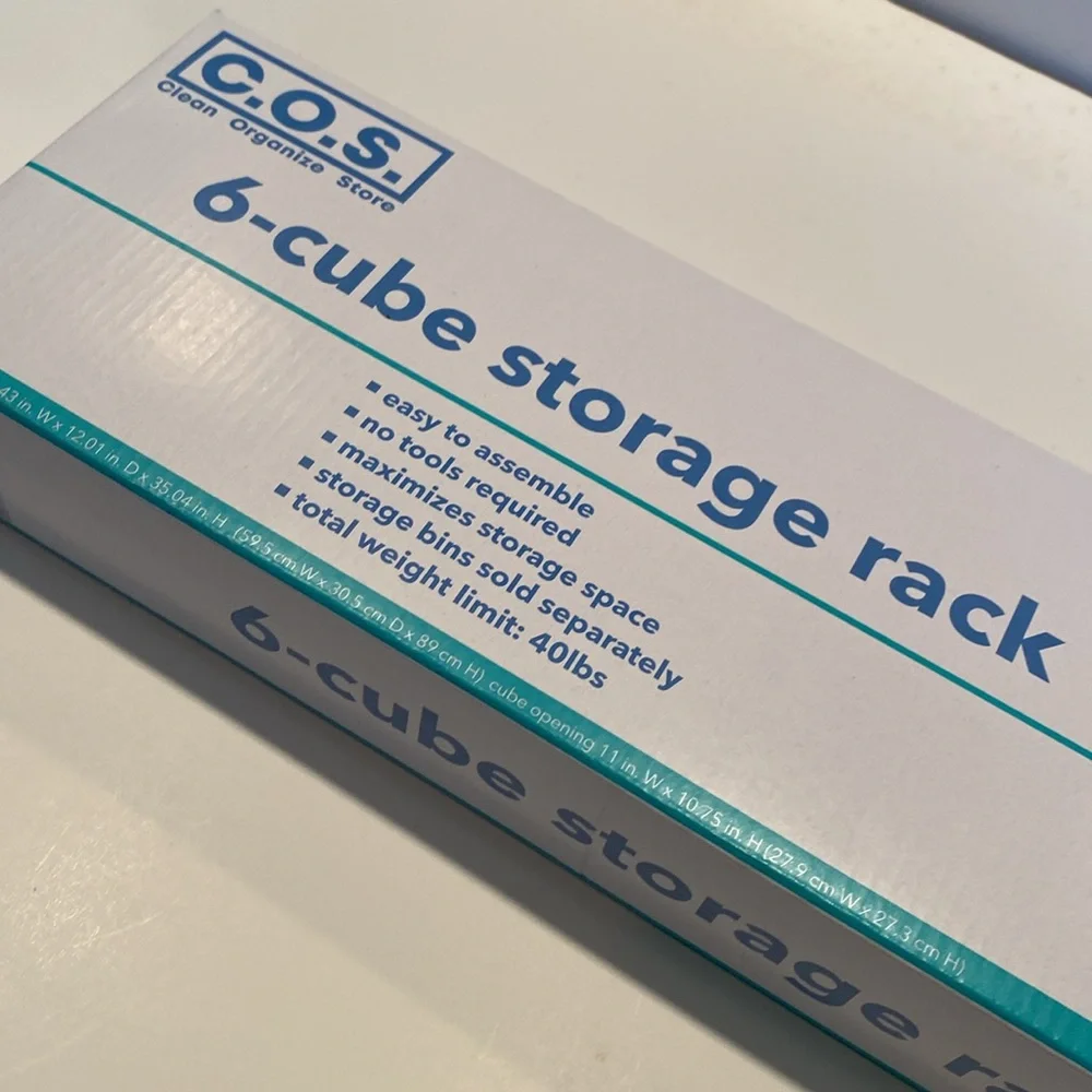 NIB 6-Cube Storage Rack - Picture 2 of 7
